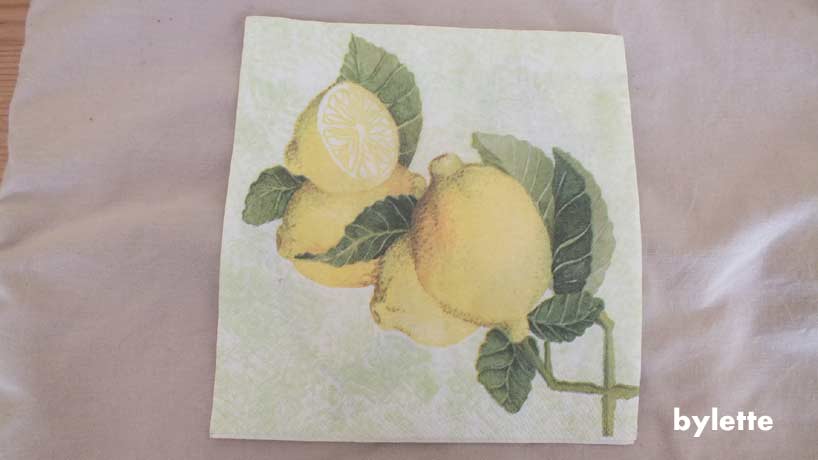 Serviette en papier citron